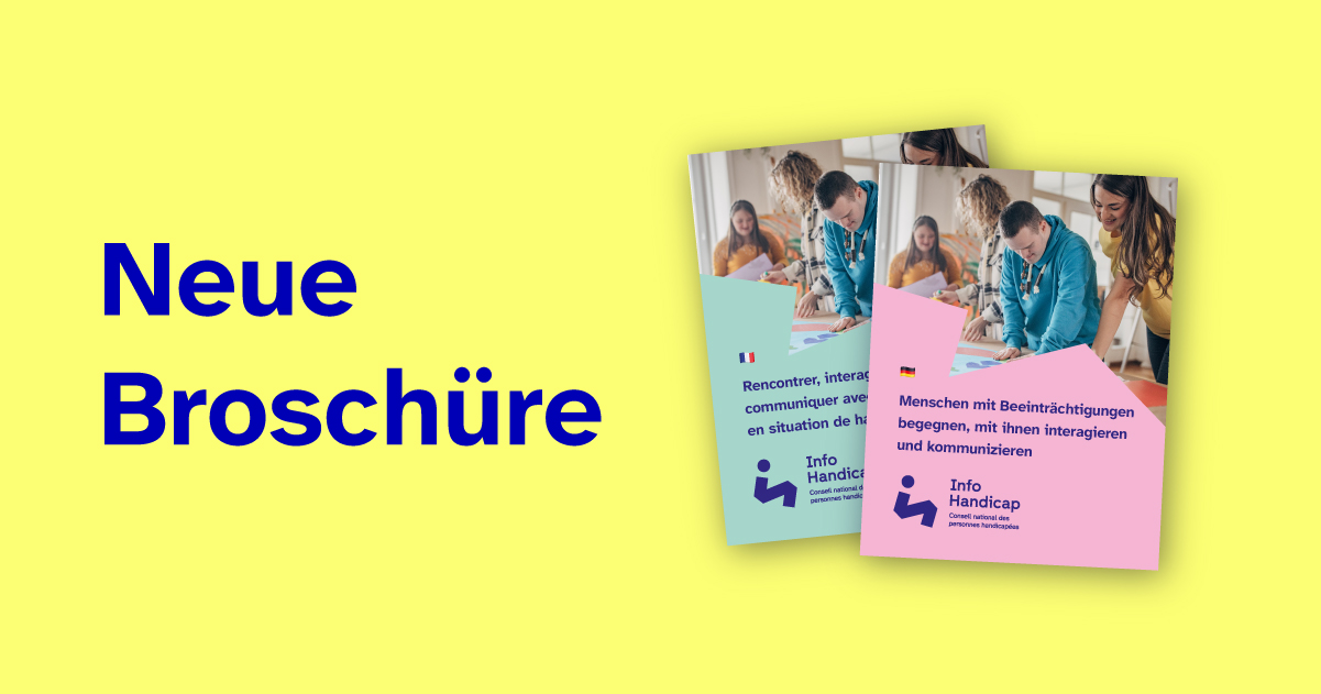 Das Foto zeigt die Broschüre in Deutsch und Französisch.